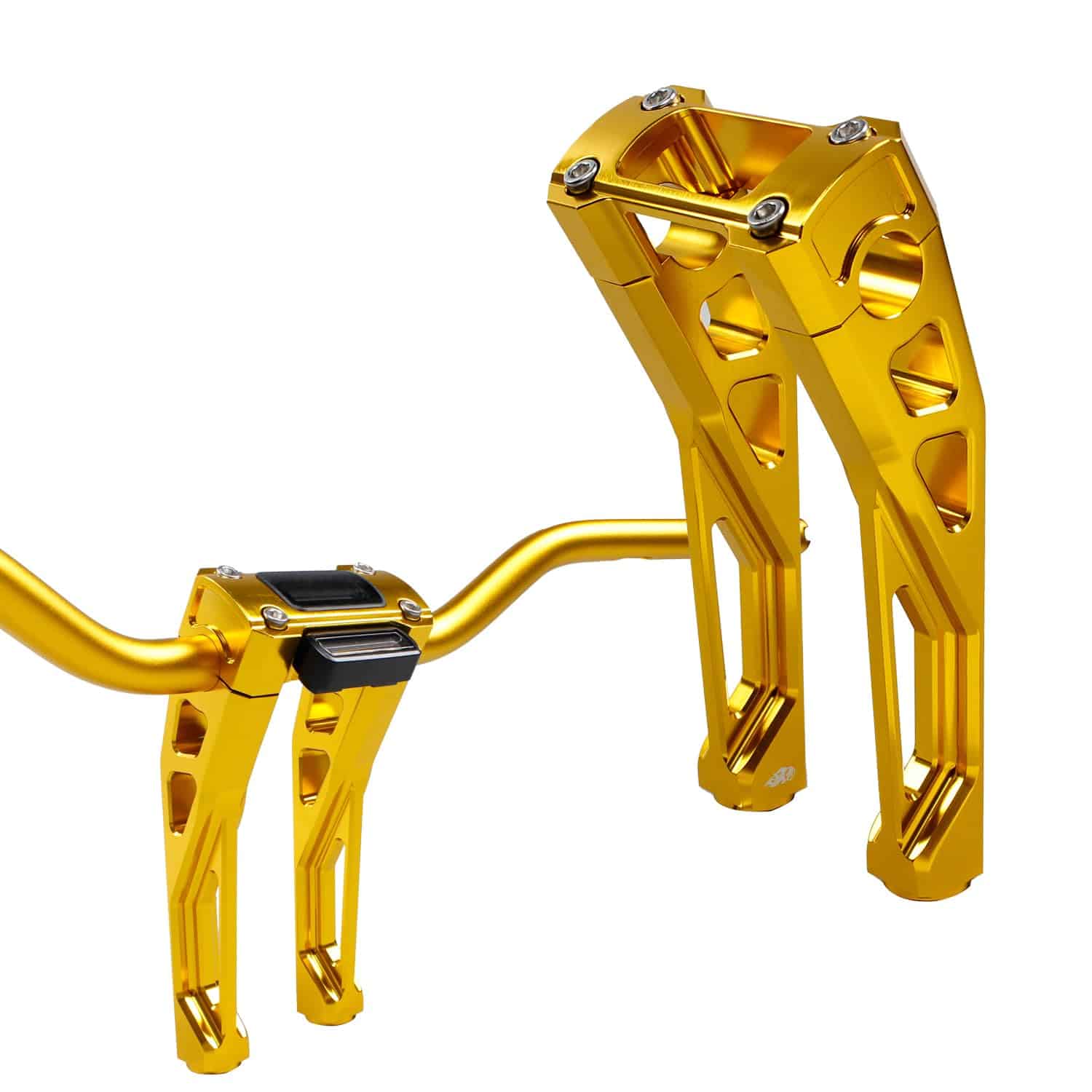 POWER JAMES 8.0" Elevadores de Manillar Dorados con Recorte