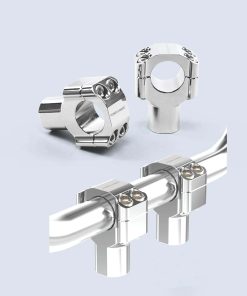 PWOER JAMES 2.0" Elevadores cromados para manillar que se