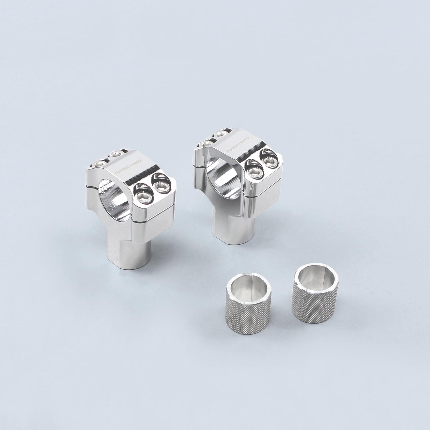 PWOER JAMES 2.0" Elevadores cromados para manillar que se - Imagen 3