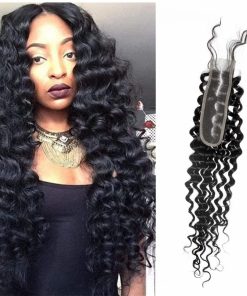 Cierre de Encaje Onda Profunda Brasileña 2x6 Pelo Virgen