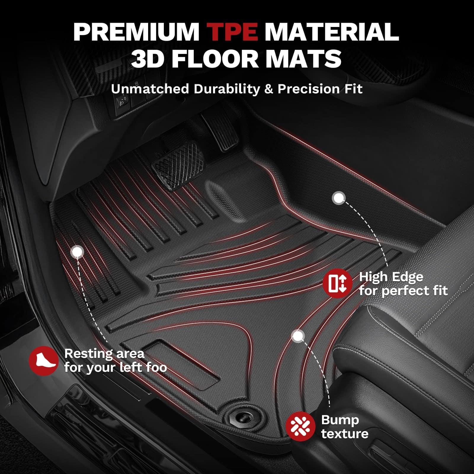 Tapetes para piso para Honda CR-V 2023 2024 2025 (Incluye - Imagen 8