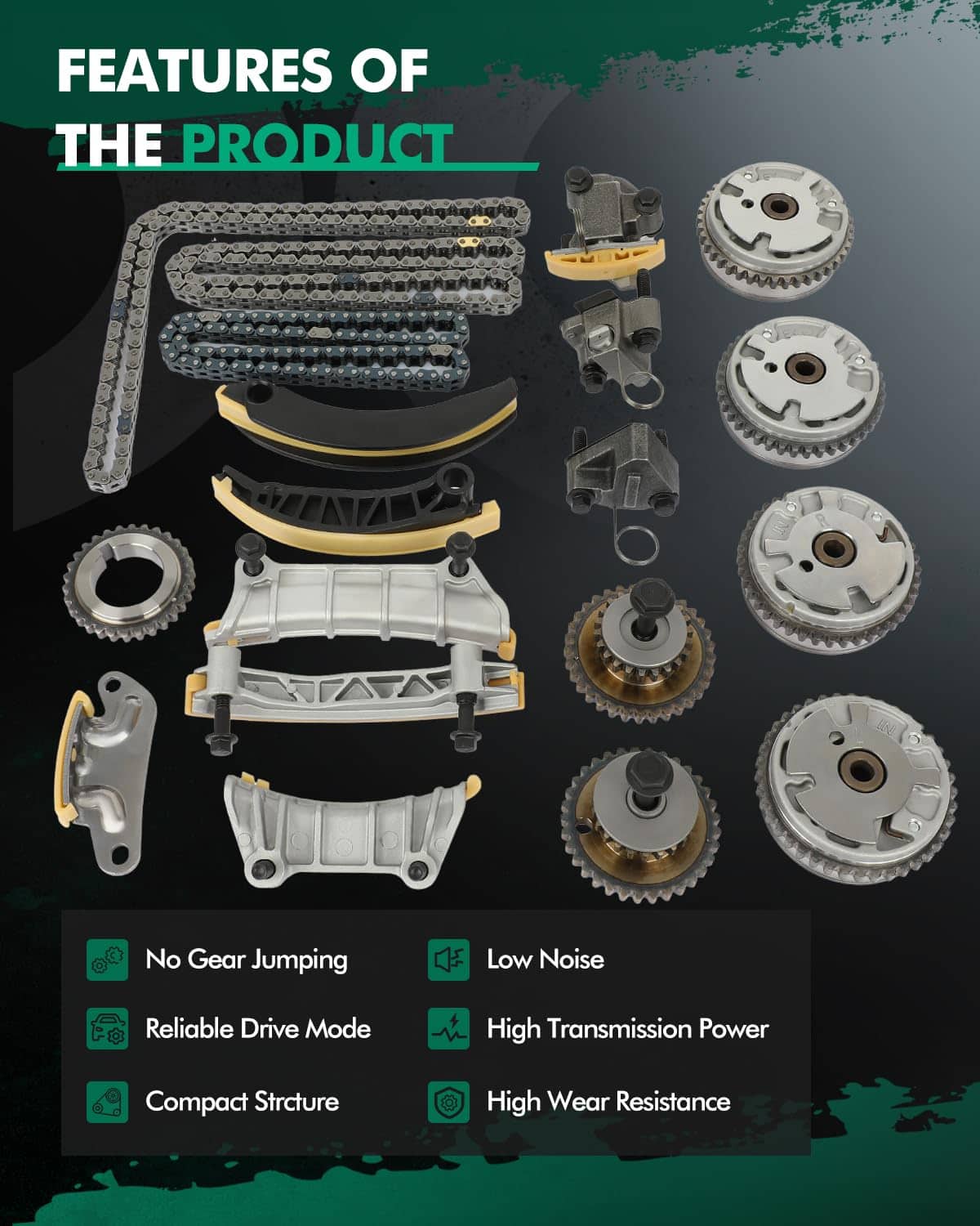 Kit de Cadena de Tiempo SCITOO adecuado para Buick Enclave - Imagen 7