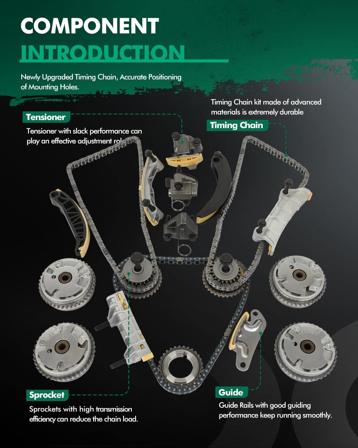 Kit de Cadena de Tiempo SCITOO adecuado para Buick Enclave - Imagen 4
