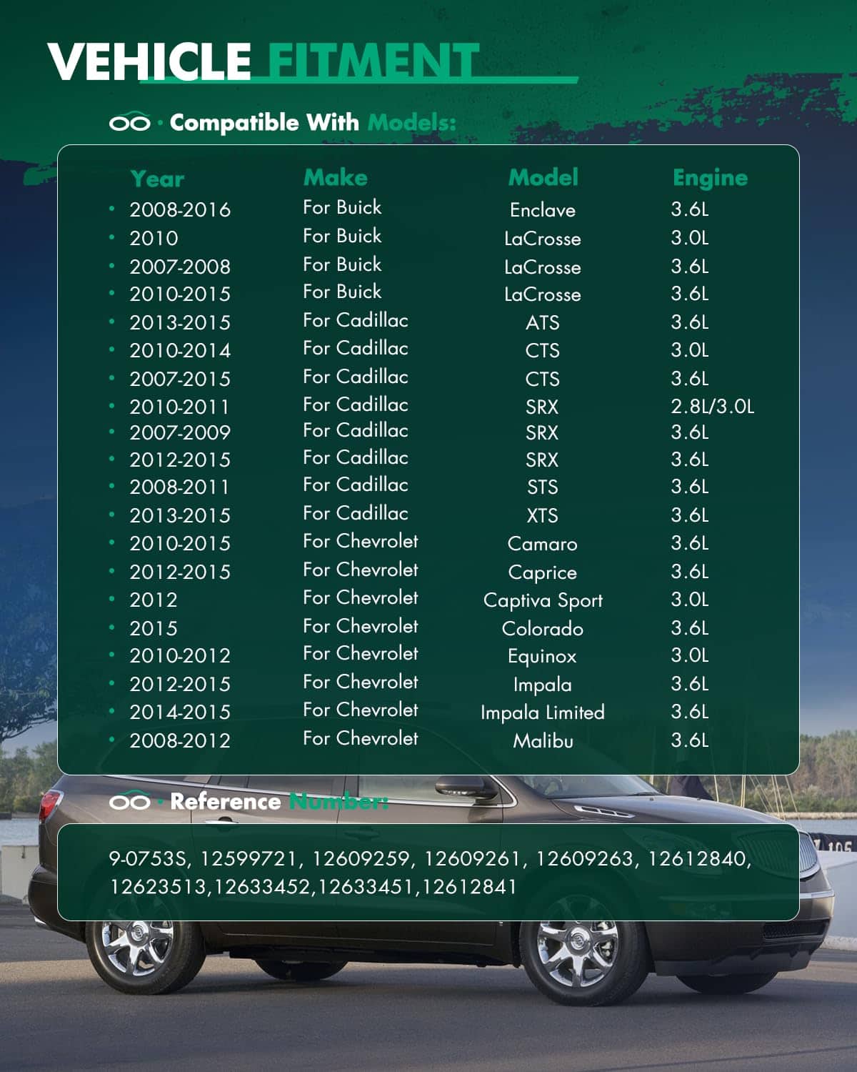 Kit de Cadena de Tiempo SCITOO adecuado para Buick Enclave - Imagen 6