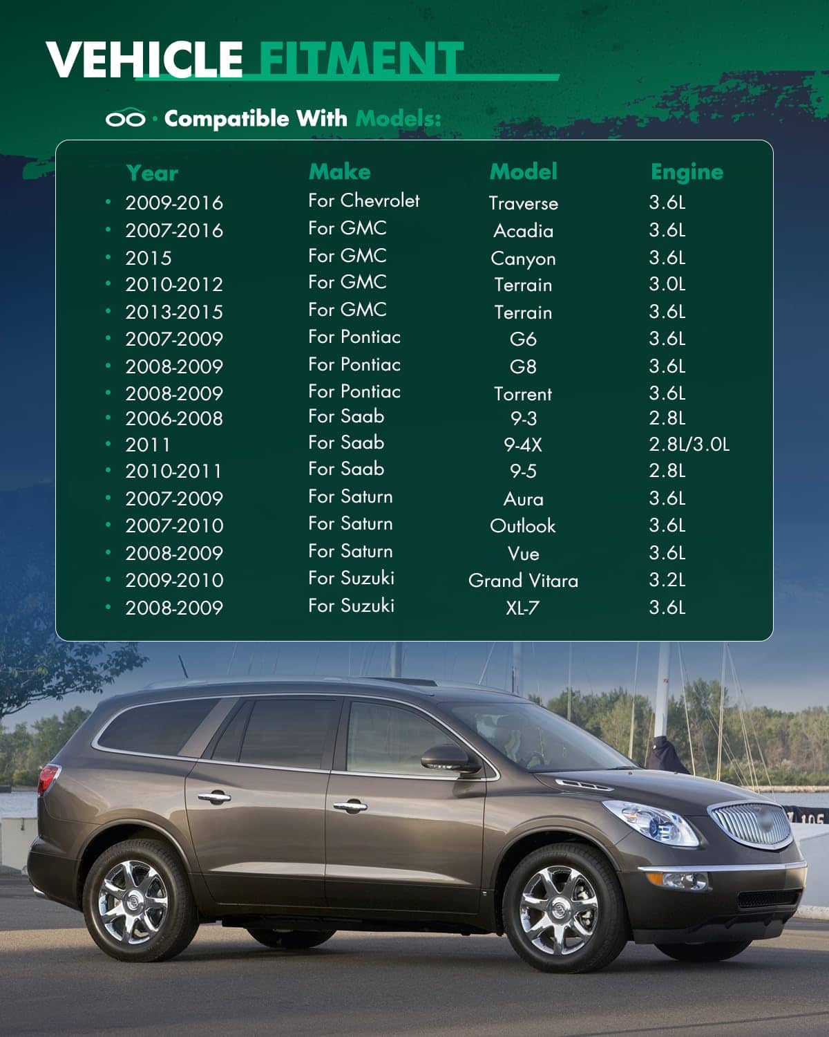 Kit de Cadena de Tiempo SCITOO adecuado para Buick Enclave - Imagen 5