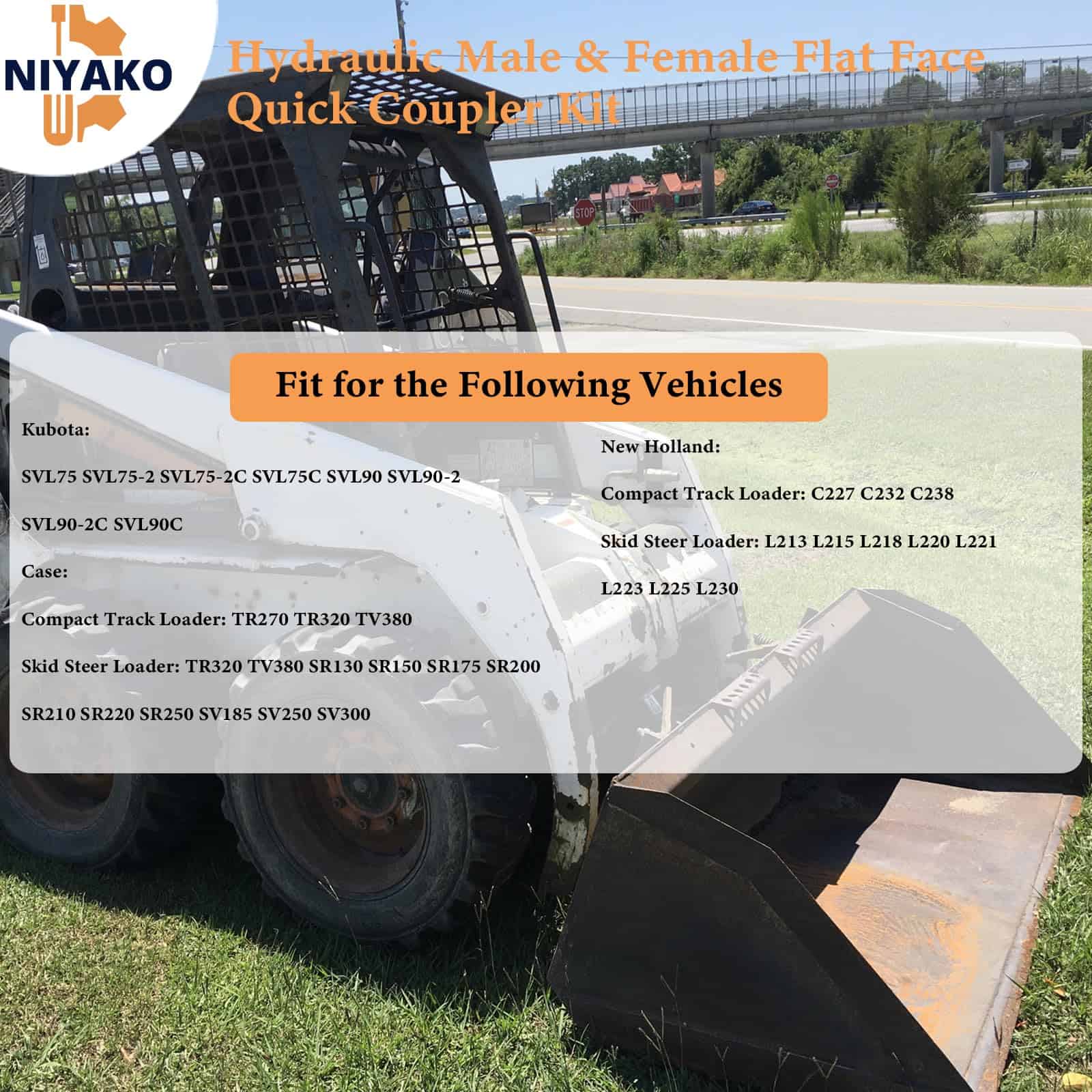 Kit de Acoplador Rápido Plano Hidráulico Macho & Hembra de - Imagen 4