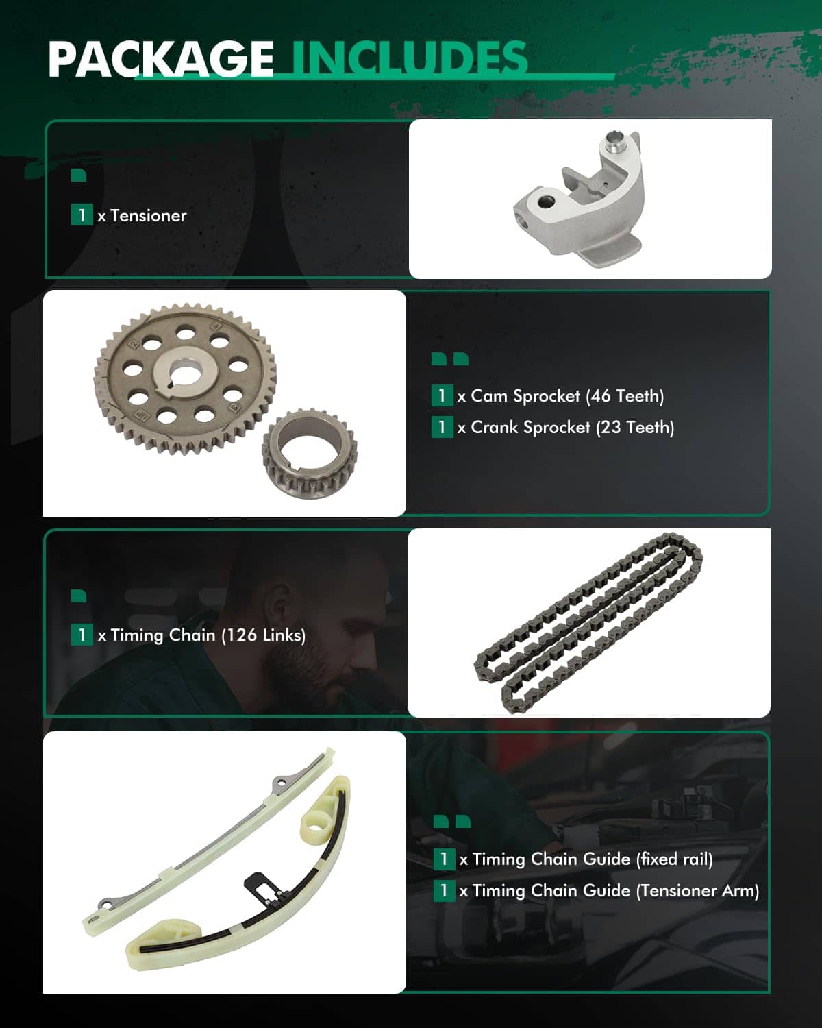 Kit de Cadena de Tiempo SCITOO para Honda Civic 2003-2011 - Imagen 3