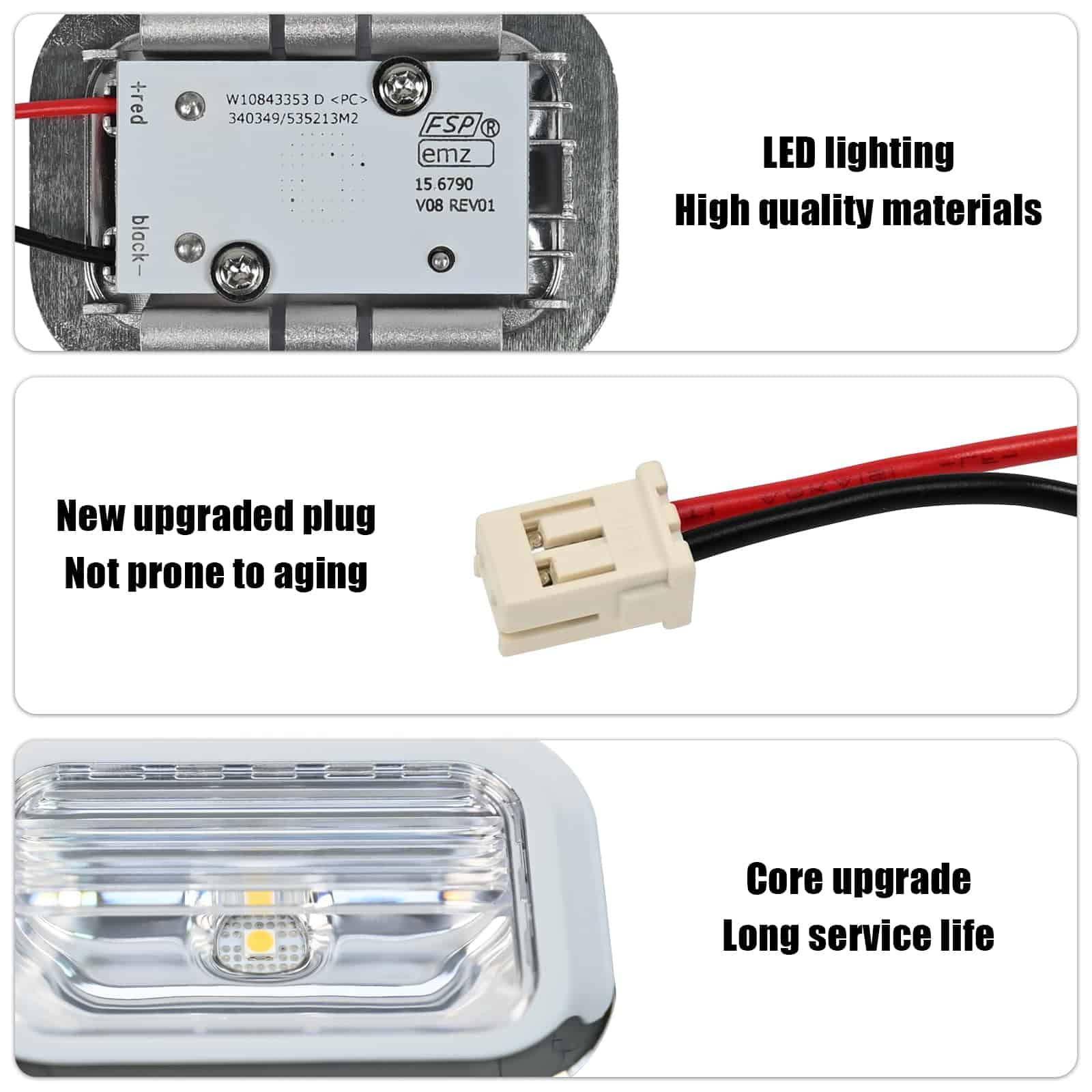 2 piezas de módulo de luz LED W11462342 compatible con - Imagen 7