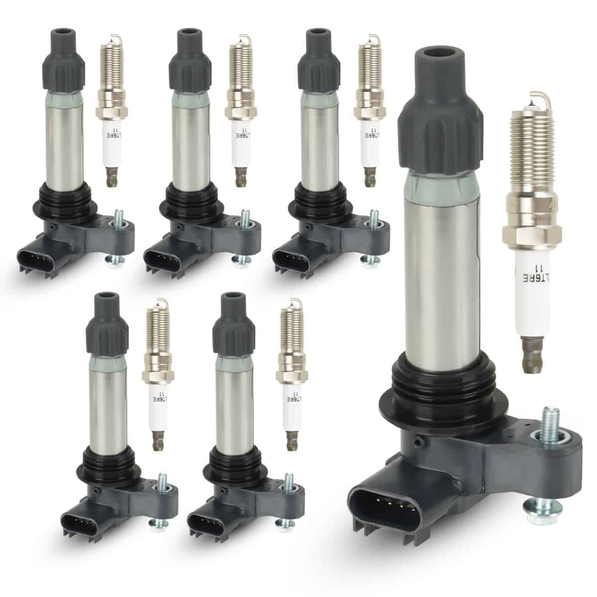 Conjunto de 6 Bobinas de Encendido y 6 Bujías de Iridio