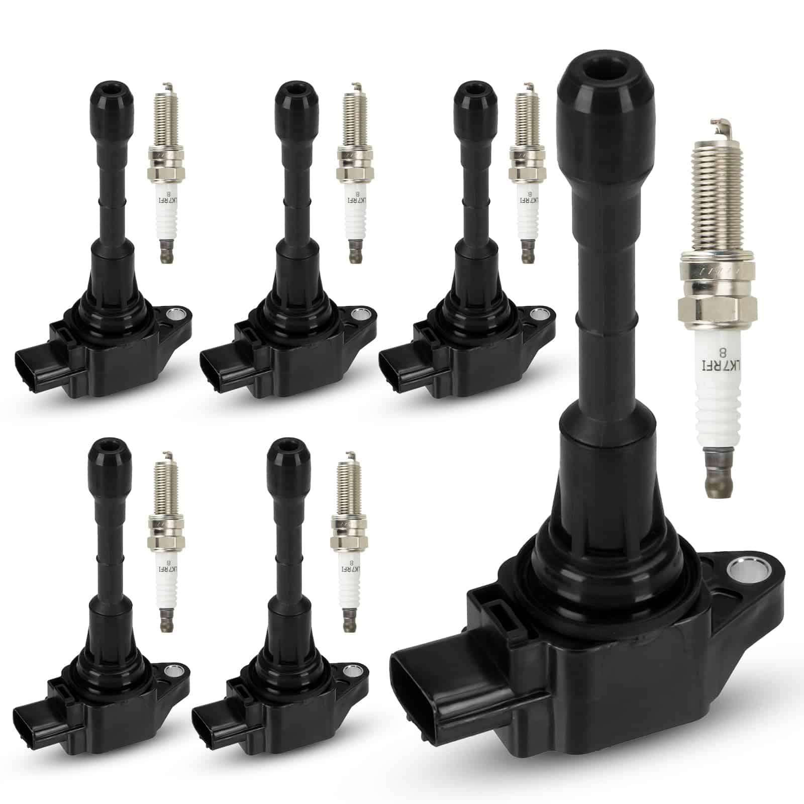 Juego de 6 Bobinas de Encendido y 6 Bujías compatibles con