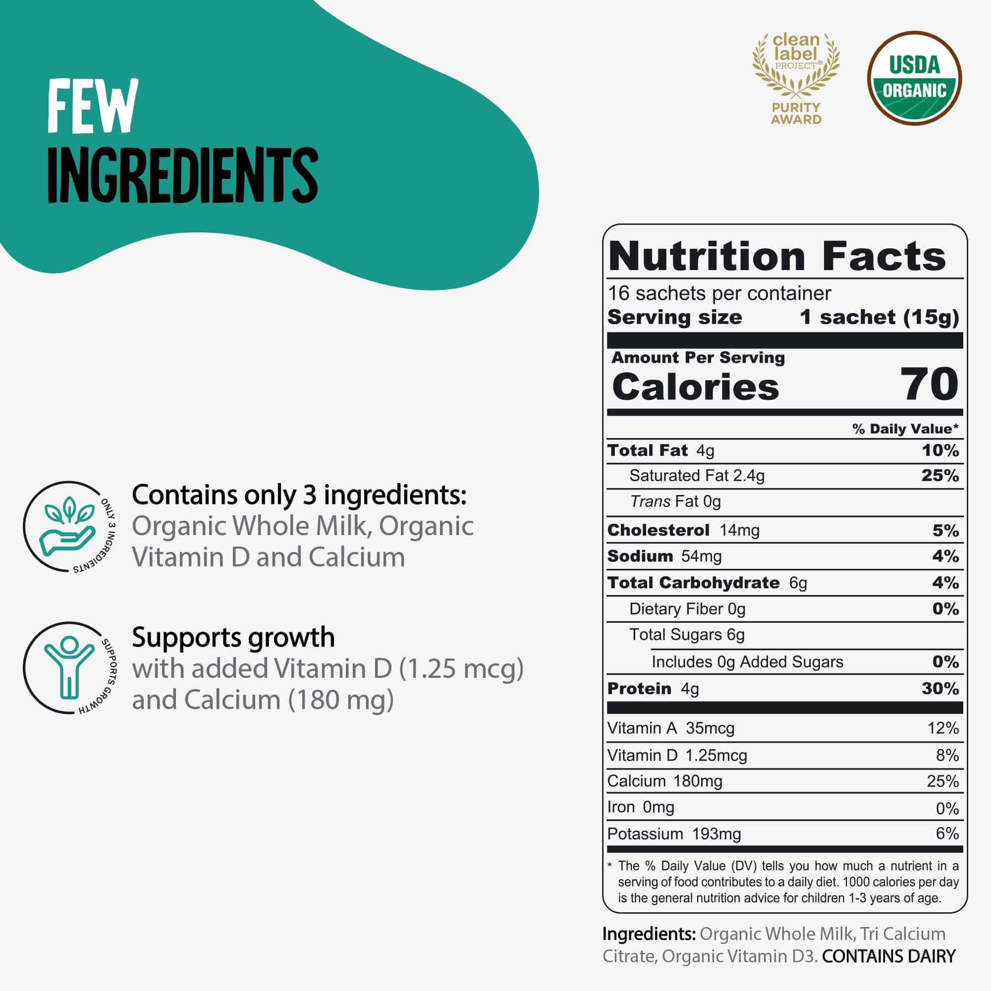 Leche en polvo orgánica Voyager para niños en movimiento, - Imagen 6