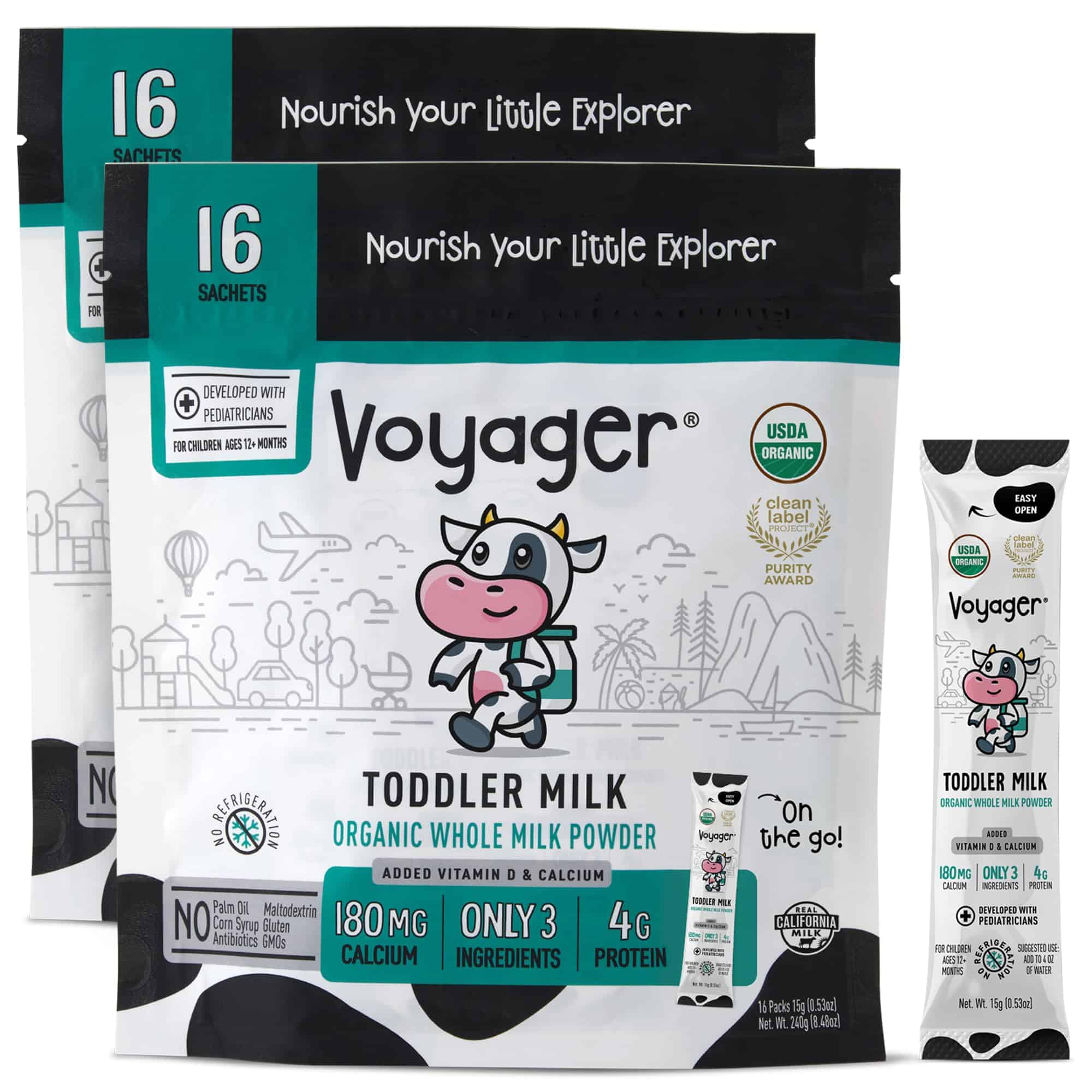 Leche para Niños Voyager en Viaje, Leche en Polvo Entera
