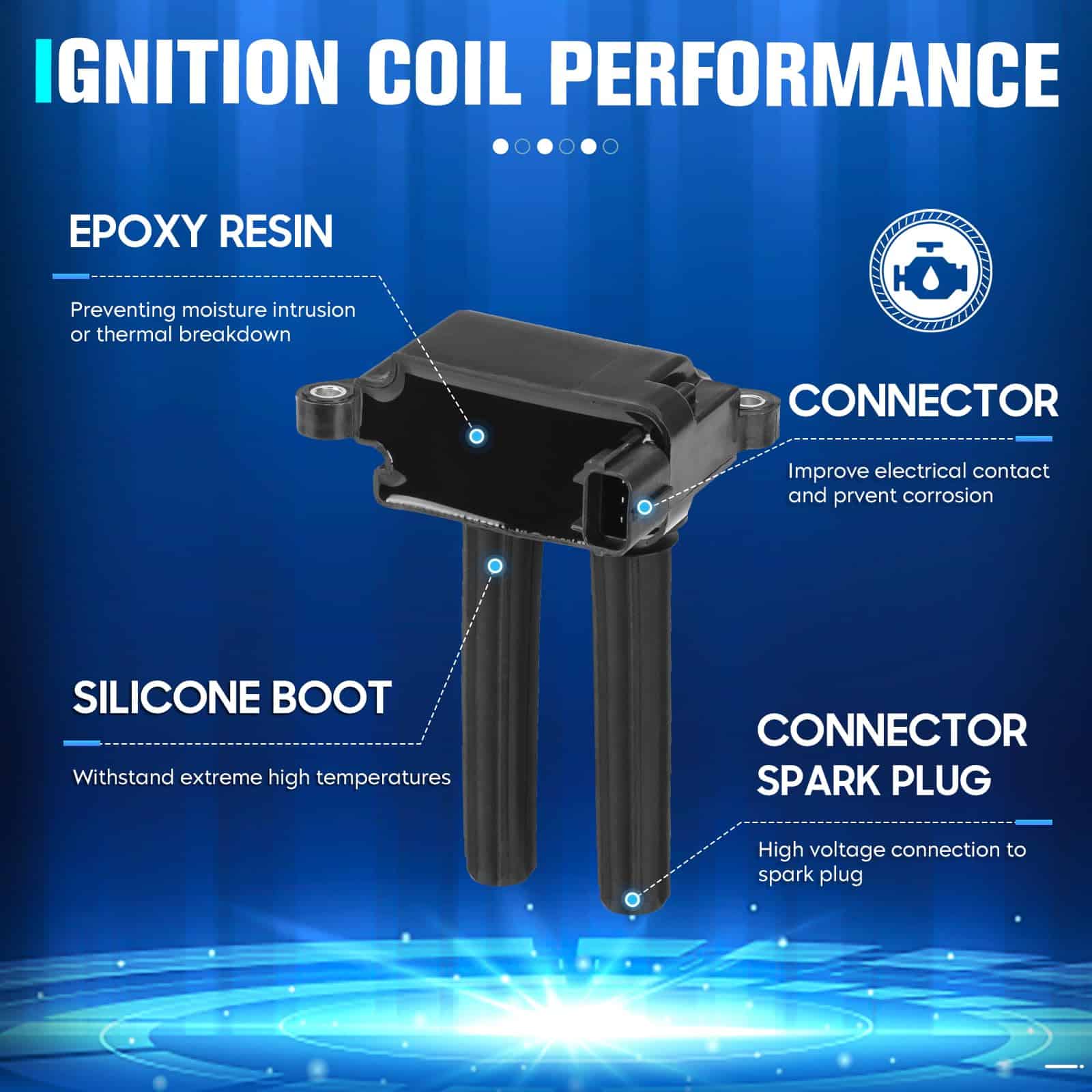 Conjunto de 8 Bobinas de Encendido Compatible con Chrysler - Imagen 4