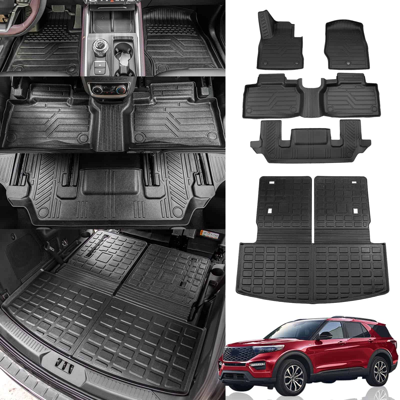 Tapetes para piso Dattumar Compatible con Ford Explorer 6