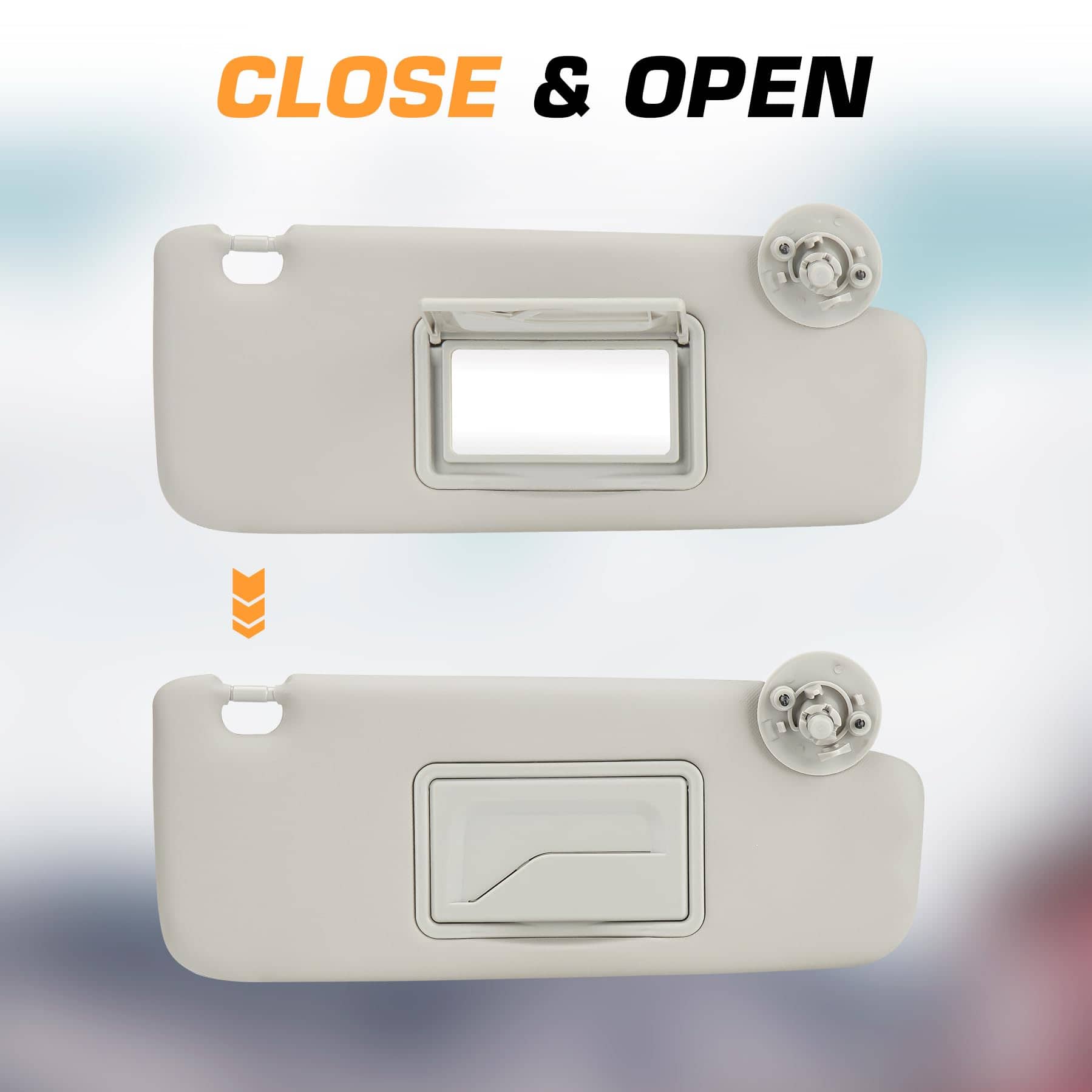 Visera del sol gris del lado del conductor izquierdo y lado - Imagen 8