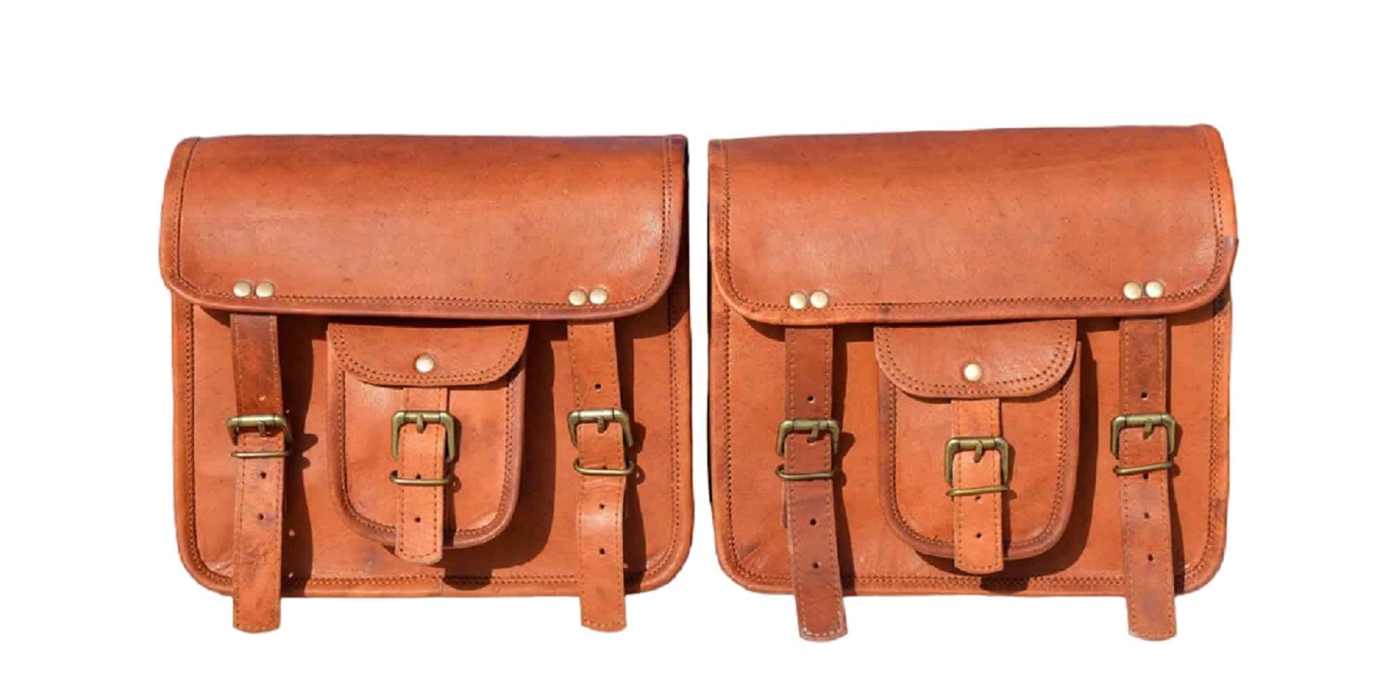 GifteQ Bolsas de Cuero para Motocicletas Bolsas de