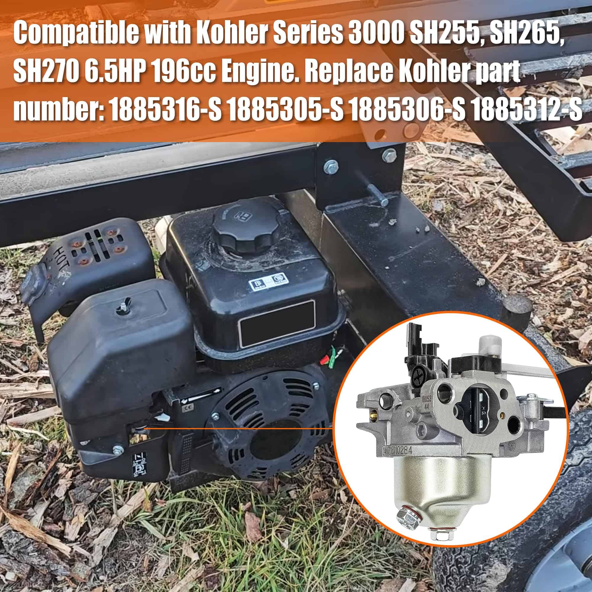 Carburador HUAYI Compatible con Kohler SH265 SH255 SH270 - Imagen 5