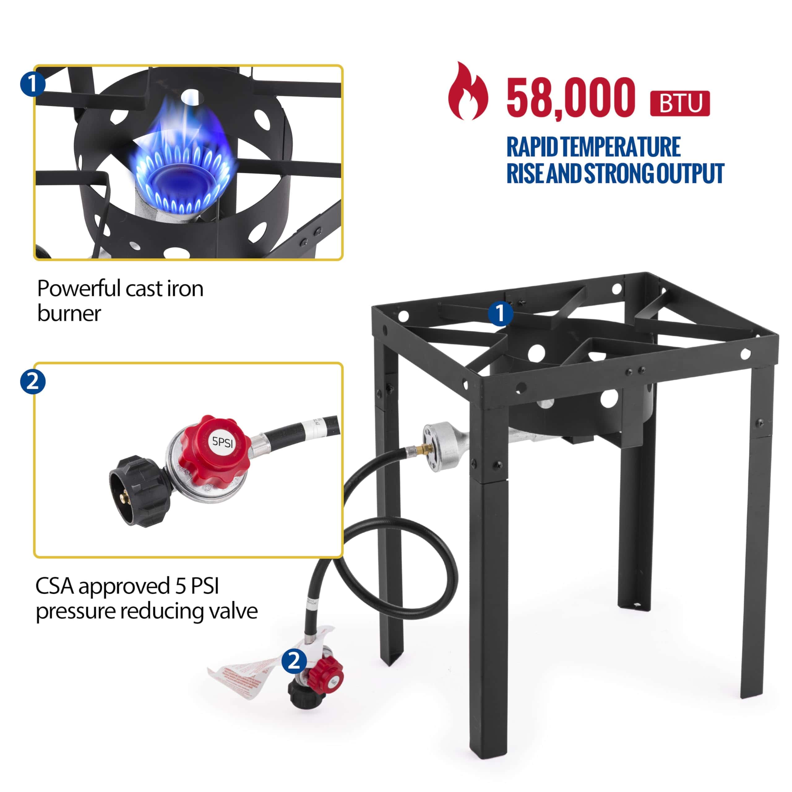 Freidora Exterior OuterMust de 58,000 BTU, Olla de 18 Qt. y - Imagen 6