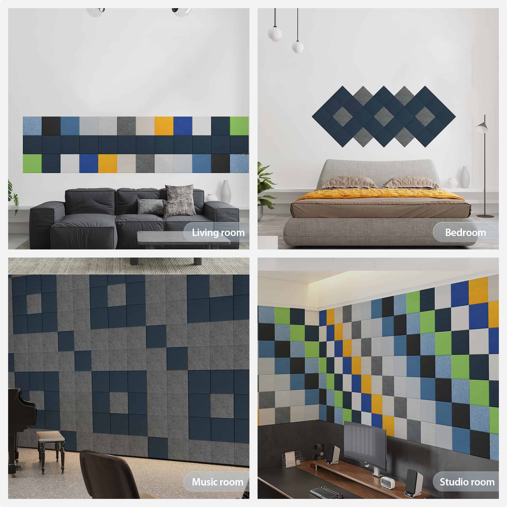 Panel Acústico Amantech 12 Pack Autoadhesivo de Espuma de - Imagen 8