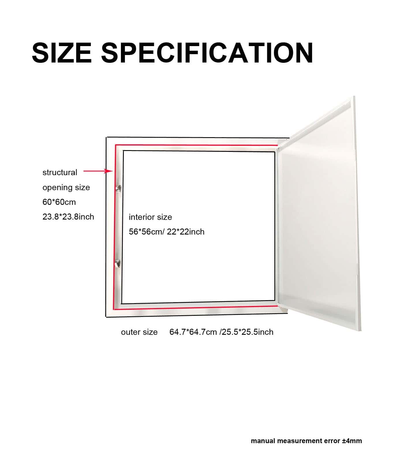 Panel de Acceso de Metal Fengze 1.2mm 24 x 24 Pulgadas con - Imagen 6