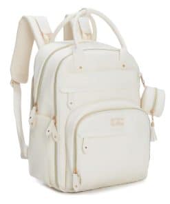 Mochila de pañales de piel BabbleRoo - Bolsa de viaje para