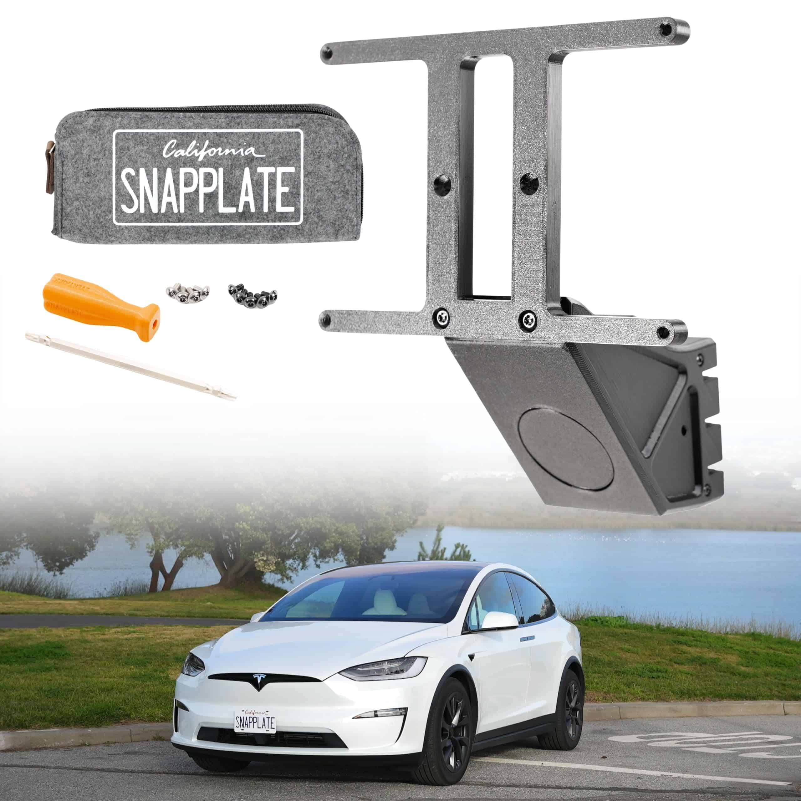Portaplacas delantero SnapPlate+ (Modelo X) - Optimizado en