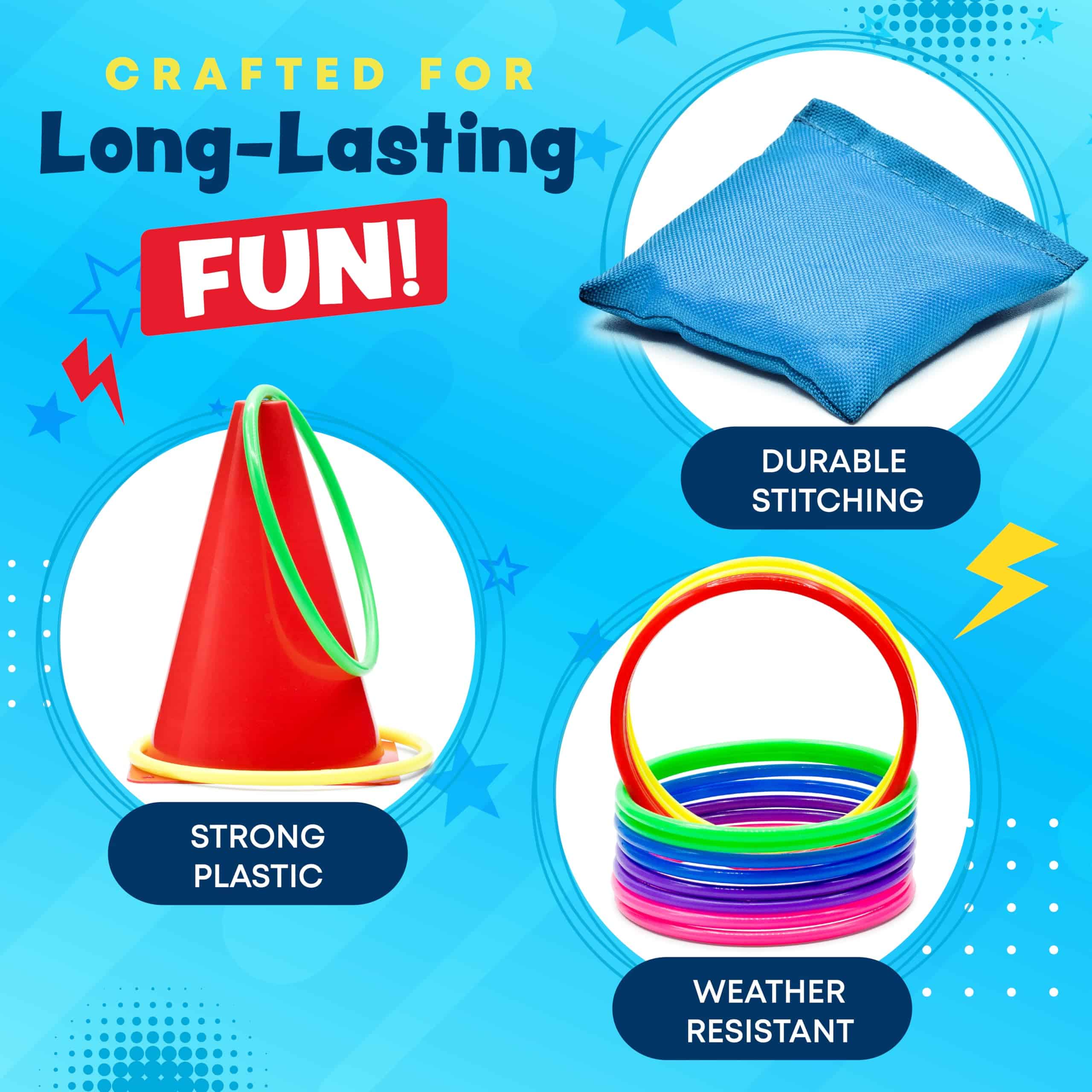 Juego de 3 en 1 para feria: Set de 35 piezas de Juego de - Imagen 5