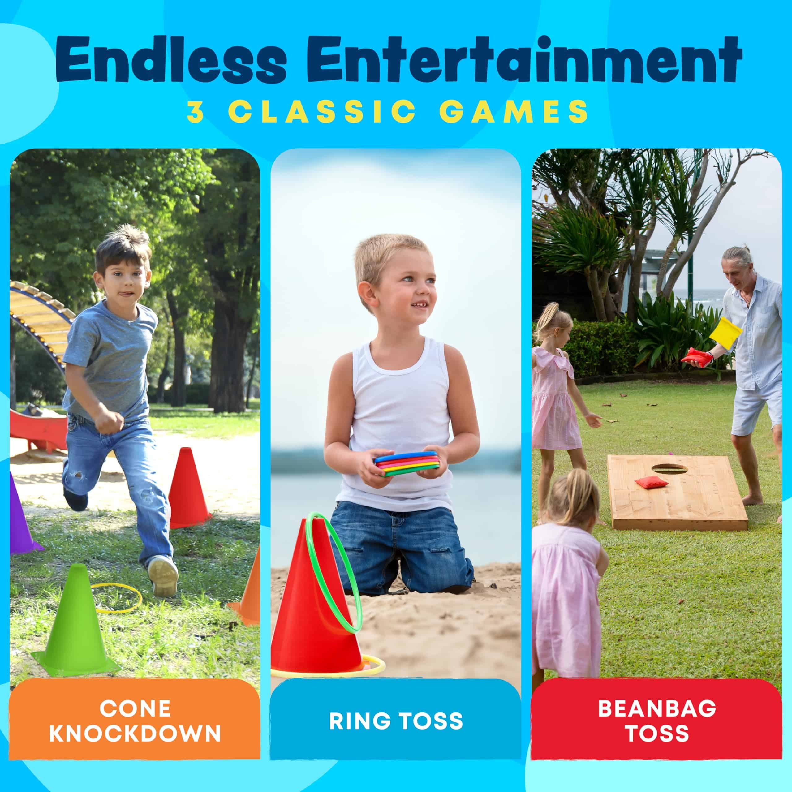 Juego de 3 en 1 para feria: Set de 35 piezas de Juego de - Imagen 3