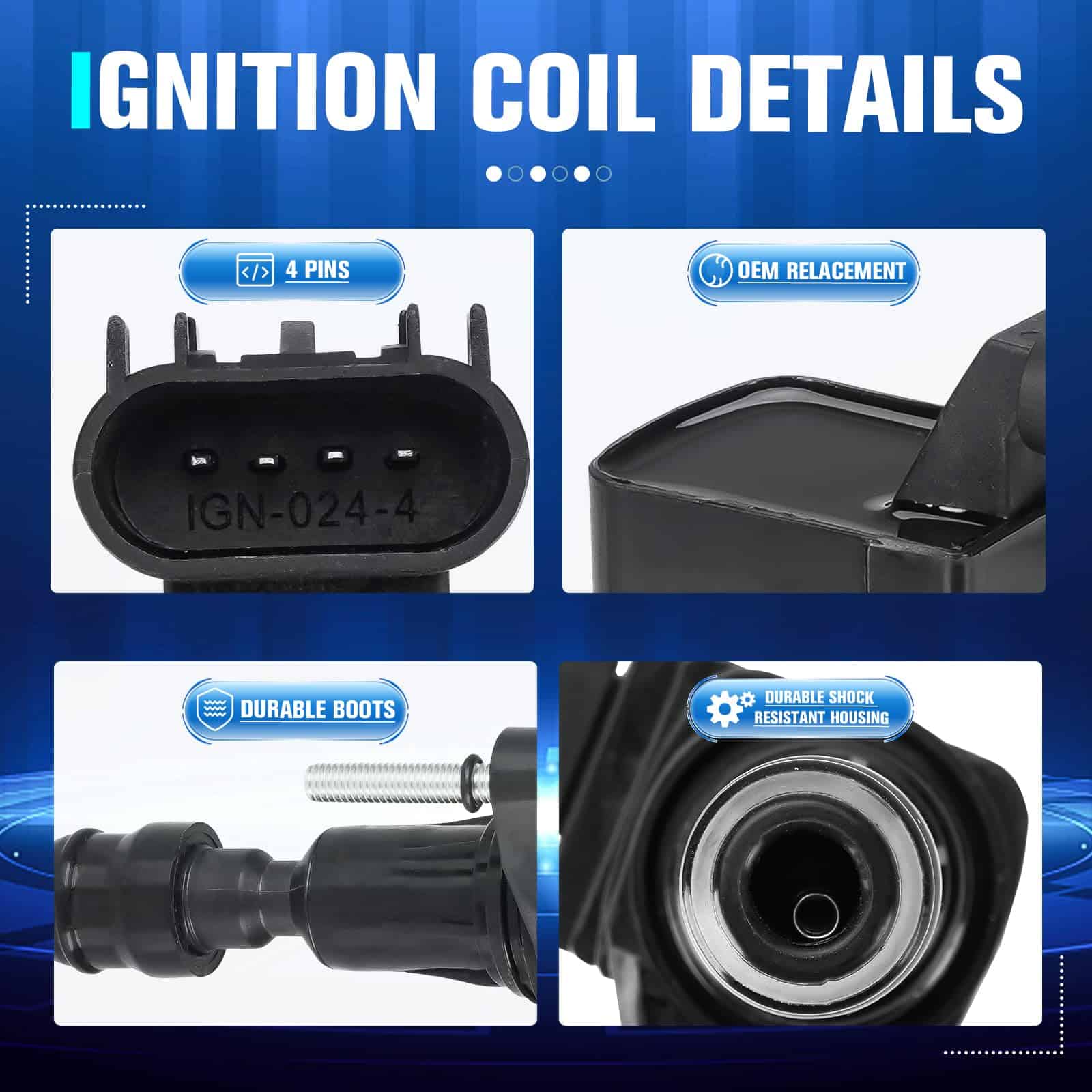 Conjunto de 4 Bobinas de Encendido Compatible con Malibu - Imagen 5