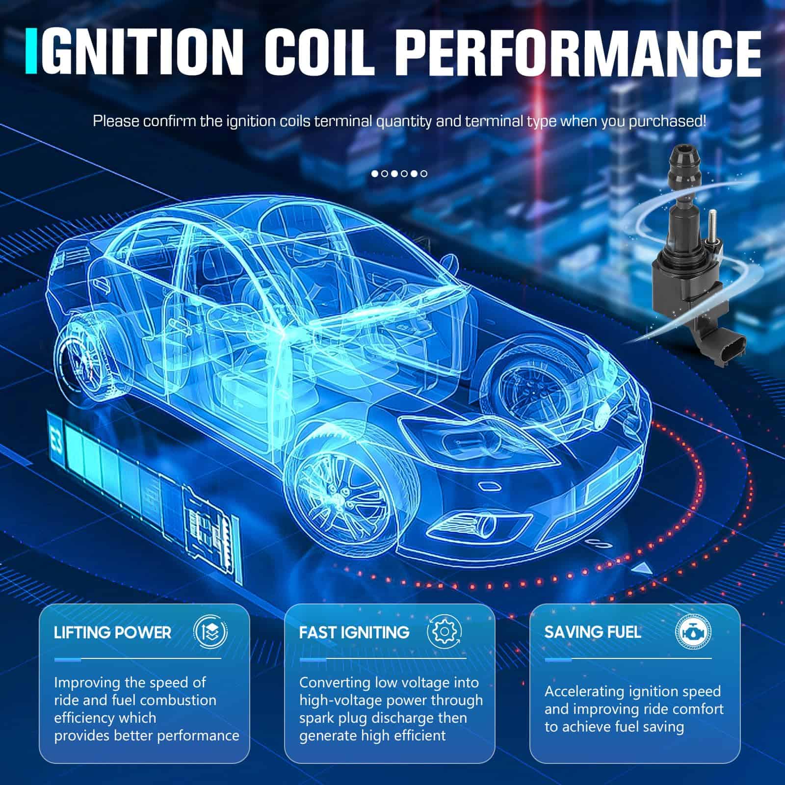 Conjunto de 4 Bobinas de Encendido Compatible con Malibu - Imagen 3