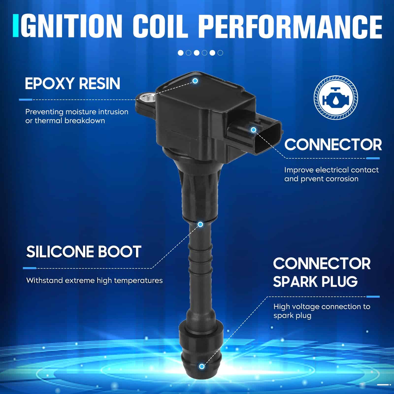 Juego de 4 Bobinas de Encendido Compatibles con Nissan - Imagen 4