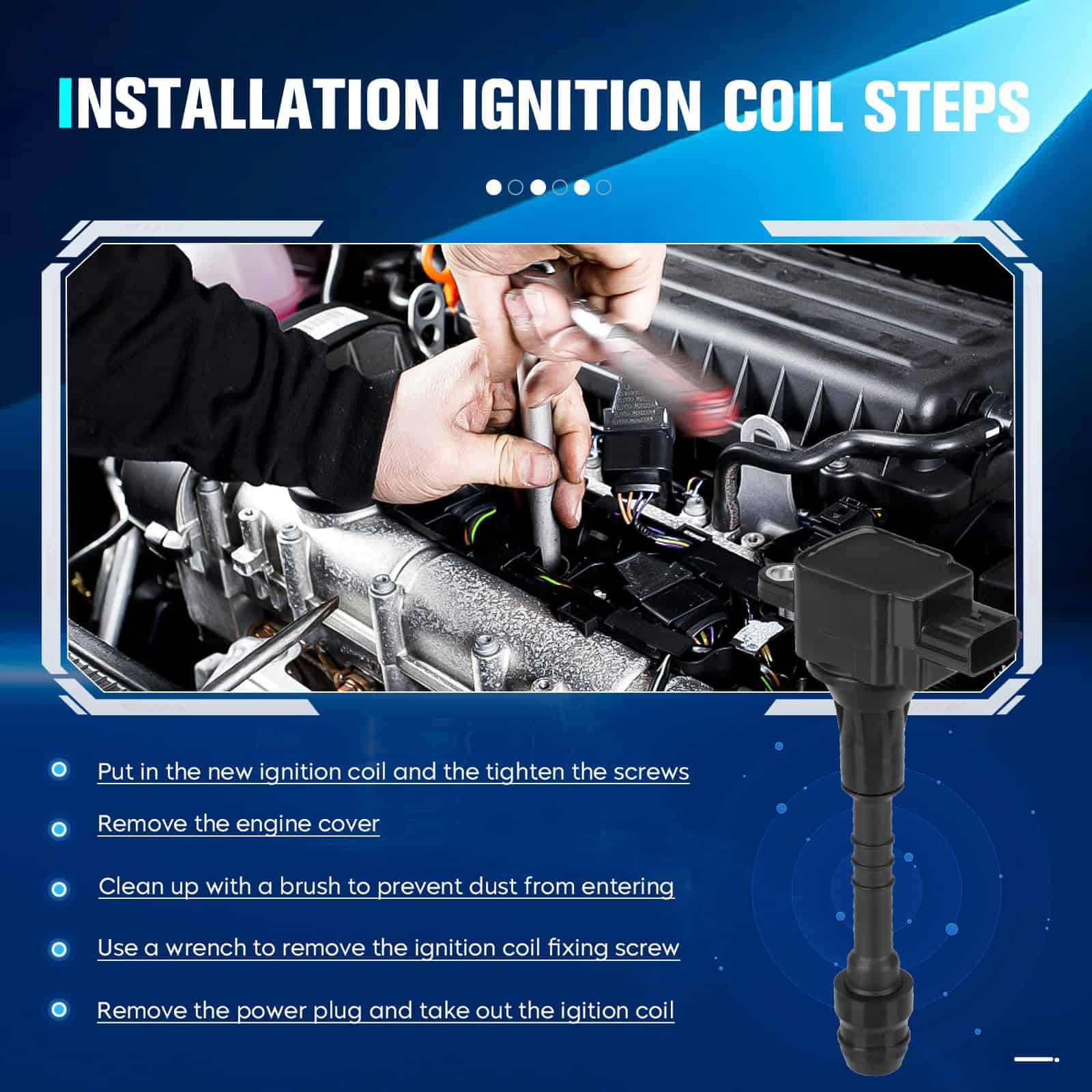 Juego de 4 Bobinas de Encendido Compatibles con Nissan - Imagen 8