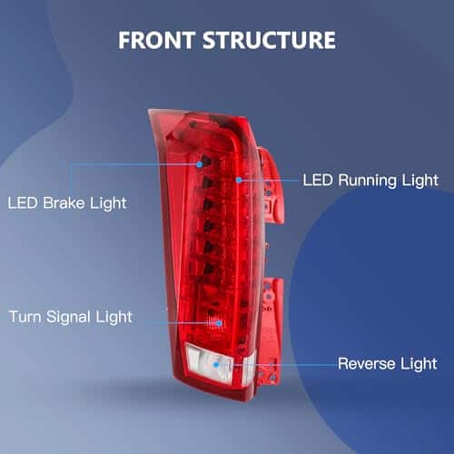 Ensamblaje de luz trasera ECCPP para Cadillac -Carcasa Croma - Imagen 3
