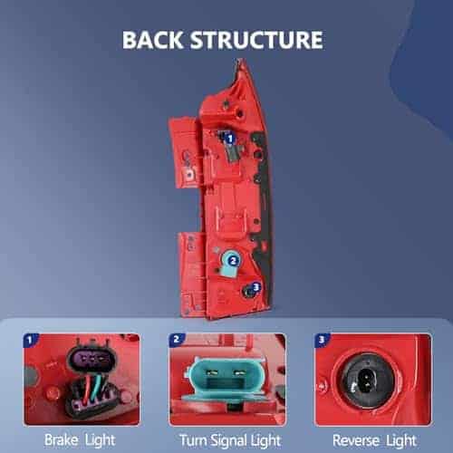 Ensamblaje de luz trasera ECCPP para Cadillac -Carcasa Croma - Imagen 4