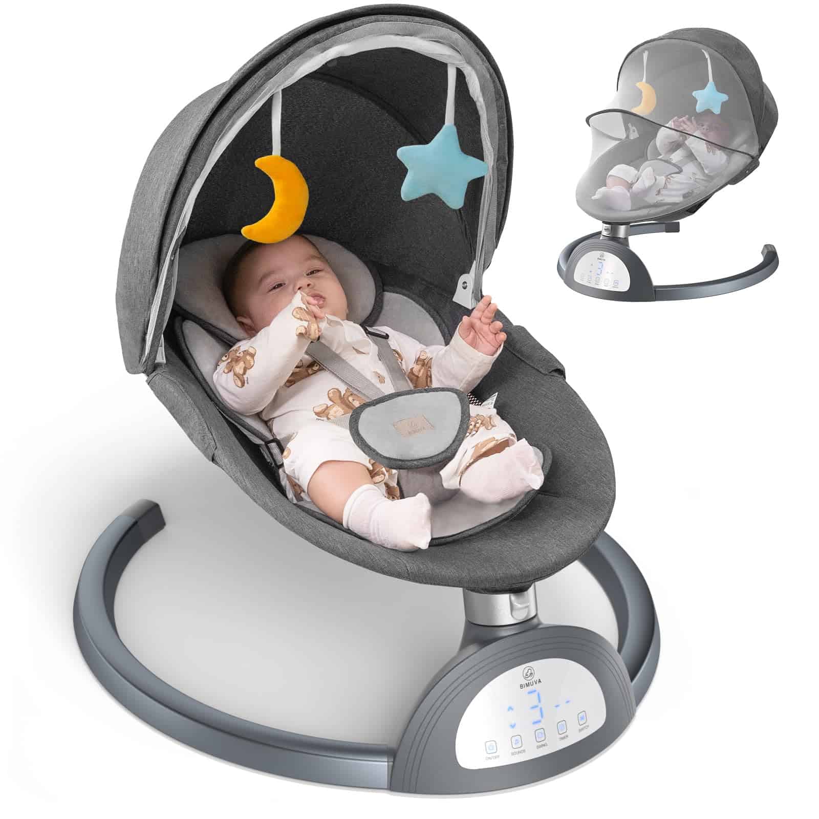 Bimuva Columpio Eléctrico para Bebés de Infantes a Niños