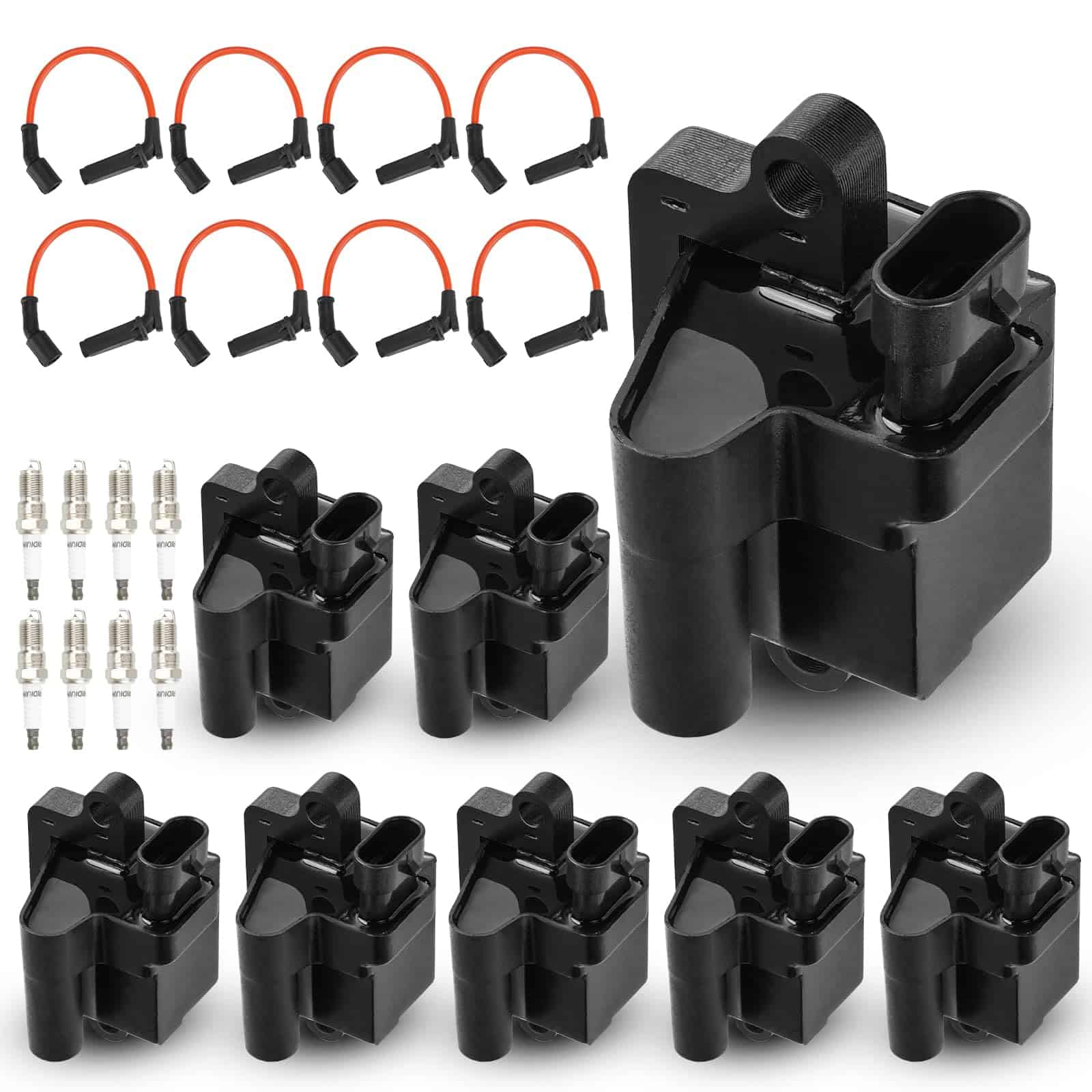 Juego de 8 bobinas de encendido y 8 bujías de iridio y