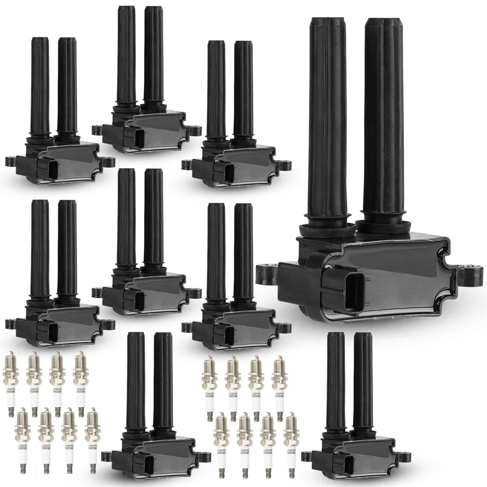 Conjunto de 8 bobinas de encendido y 16 bujías de iridio