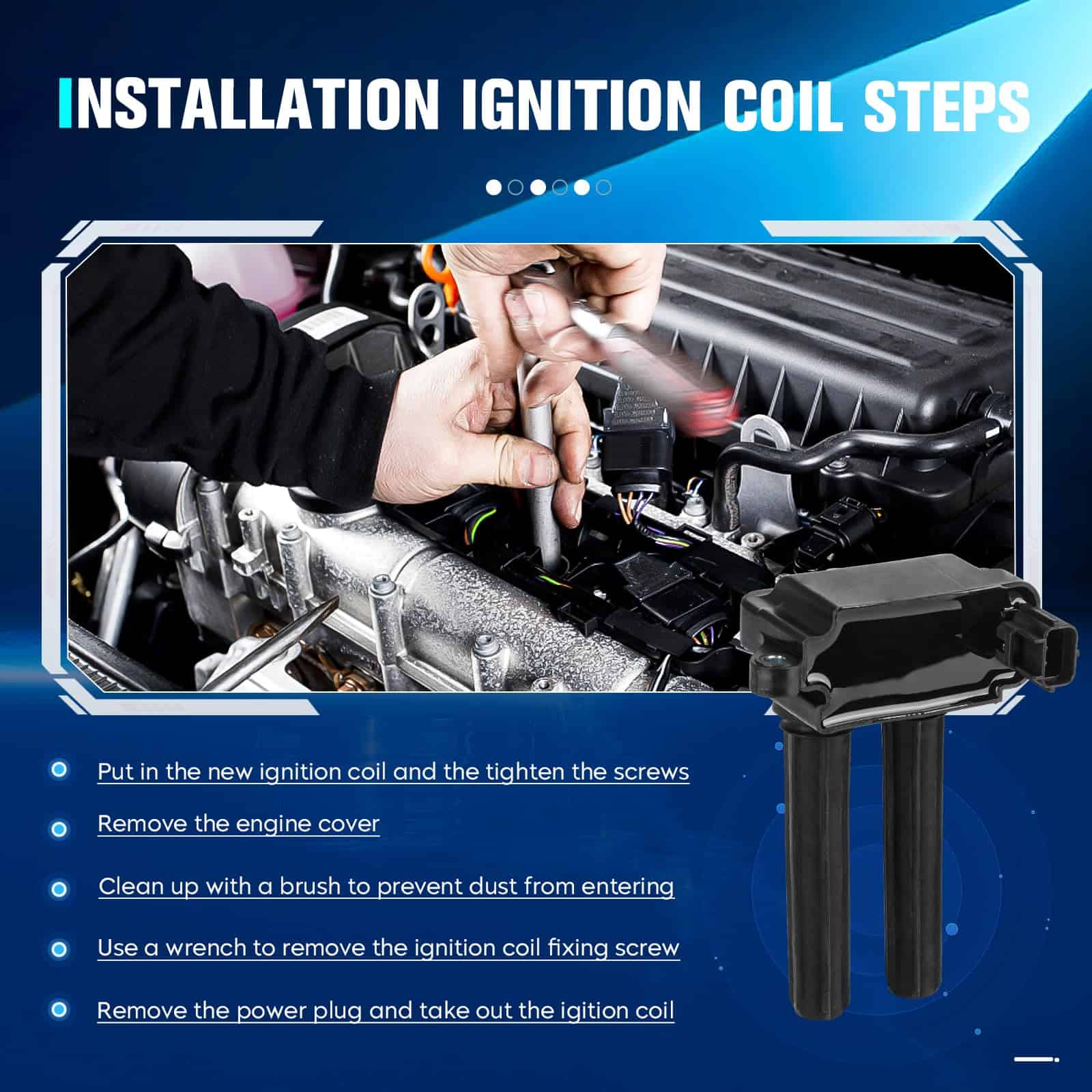 Conjunto de 8 bobinas de encendido y 16 bujías de iridio - Imagen 8