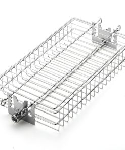 Cesta plana para asador TURBRO, acero inoxidable 304,