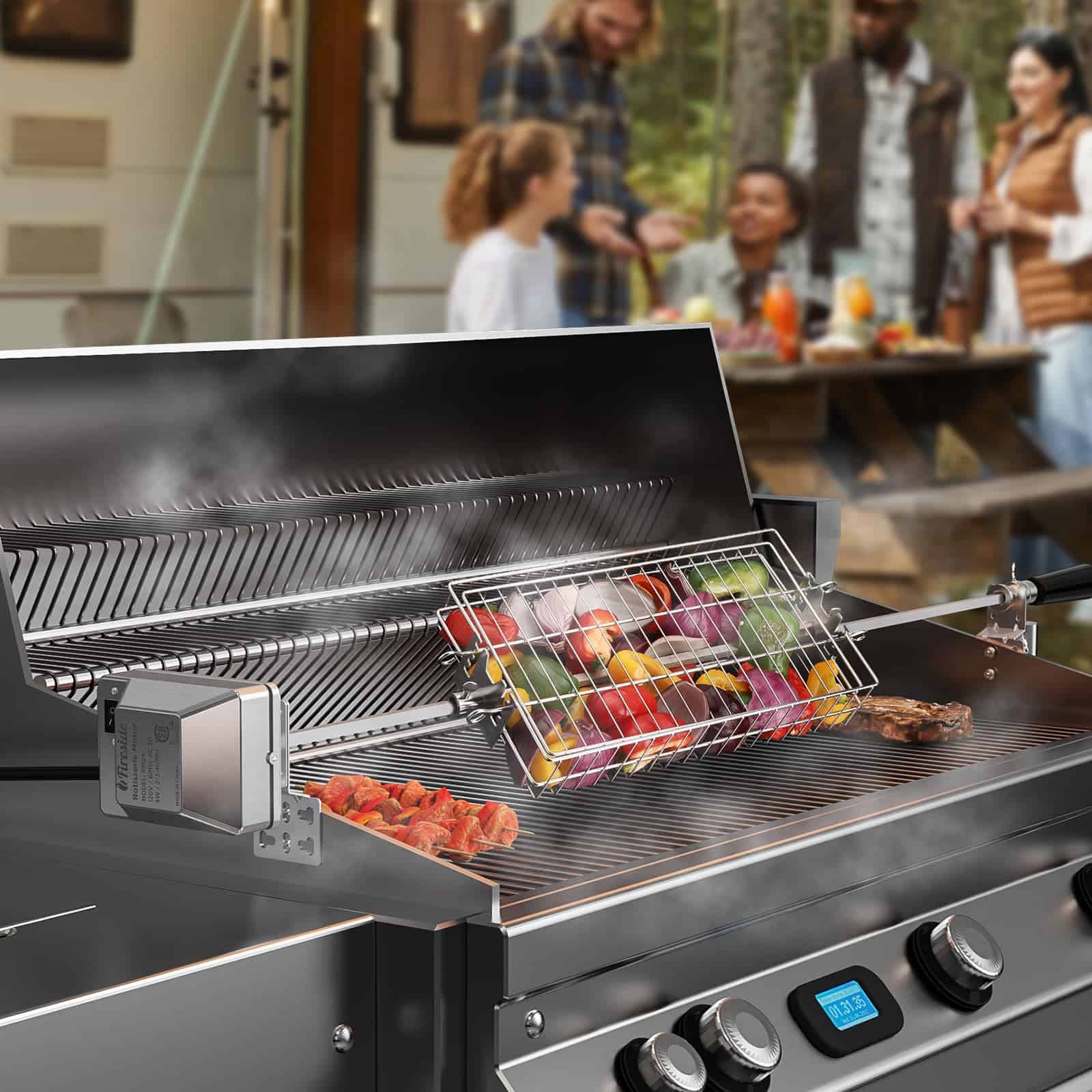 Cesta plana para asador TURBRO, acero inoxidable 304, - Imagen 7