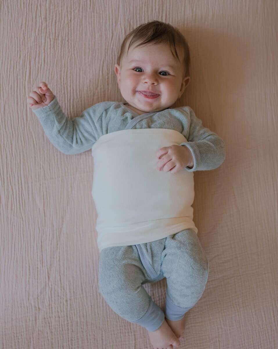 The Butterfly Swaddle Mezcla de Algodón -Verde Menta - Imagen 8