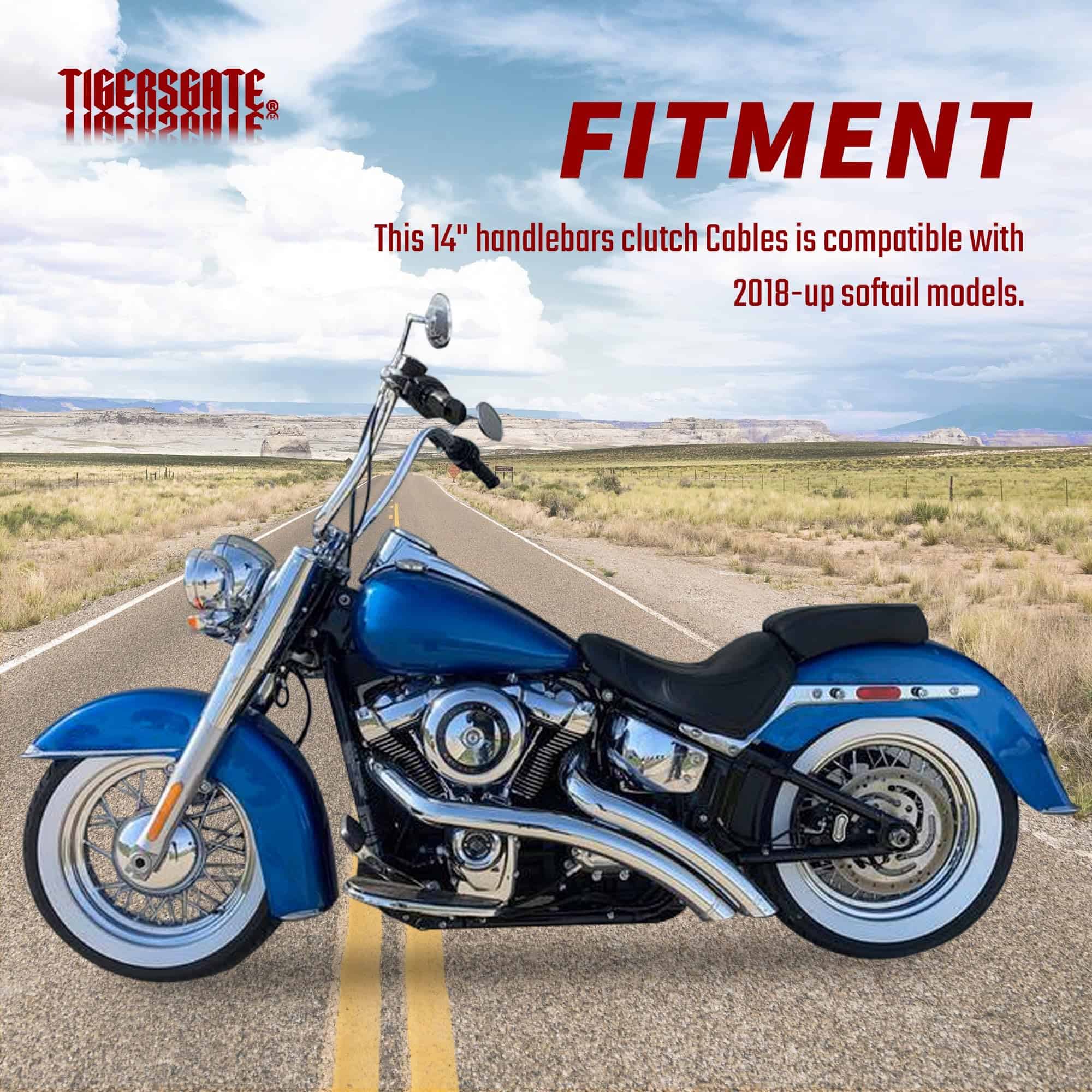 Cable de embrague de manillar TIGERSGATE 14" 43.5" de - Imagen 3