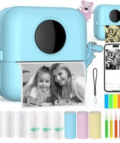 HuiJuKeJi Print Pod Mini Impresora térmica con 10 Rollos de