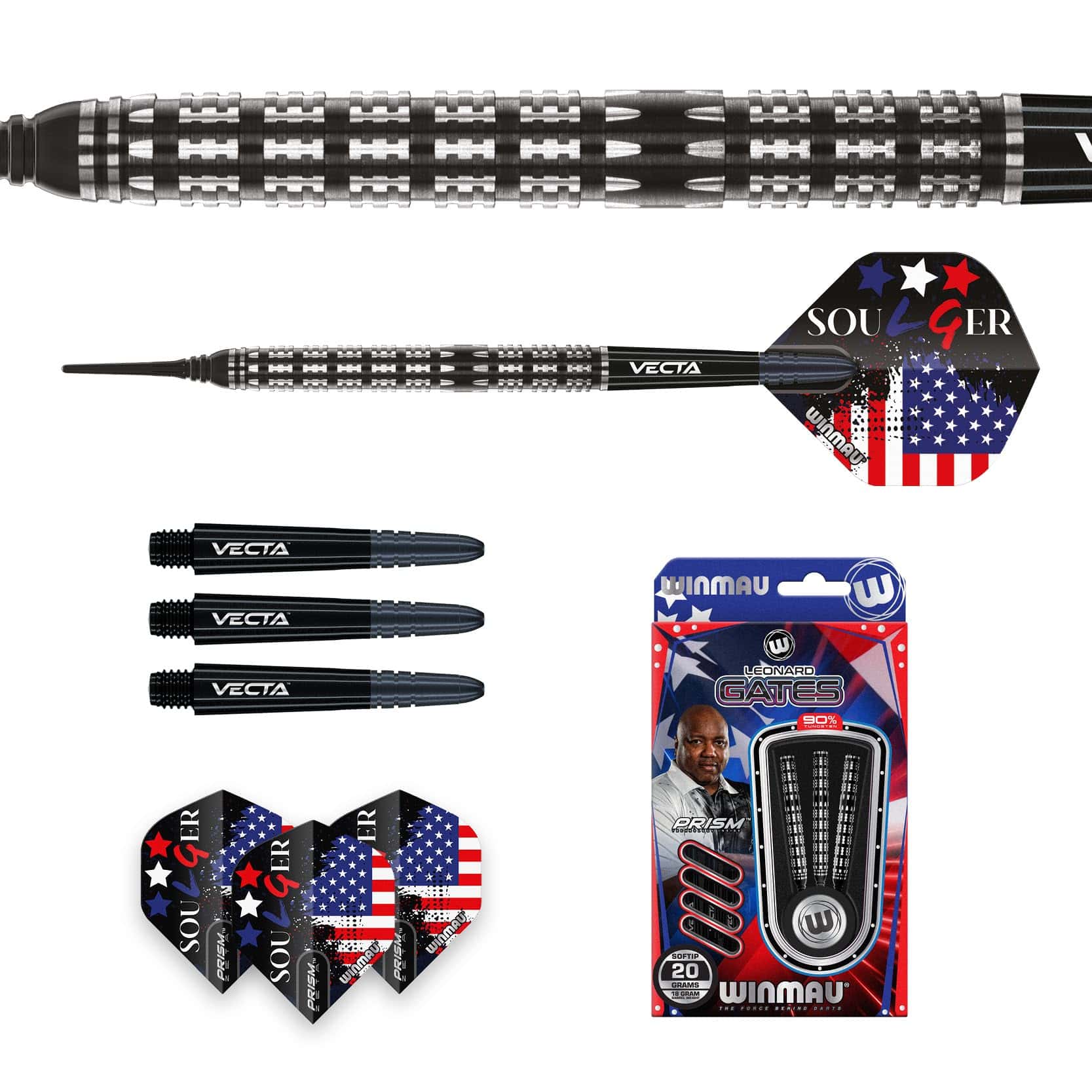 Set de Dardos de Tungsteno Profesional Winmau Leonard Gates - Imagen 6