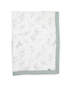 Colcha de Recepción para Recién Nacidos Little -Floral de lá