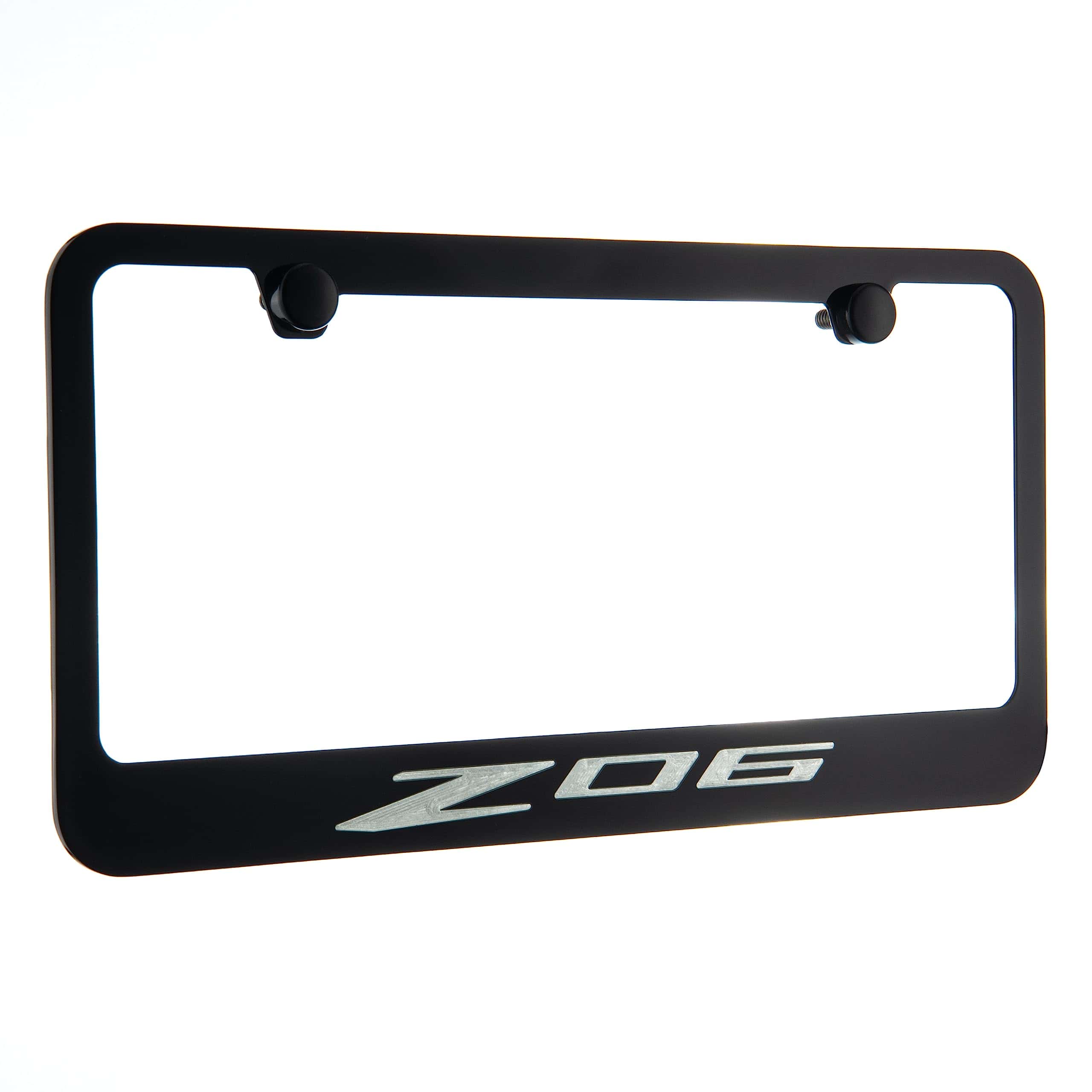 Marco de Placa de Licencia Negra Corvette C8 Z06