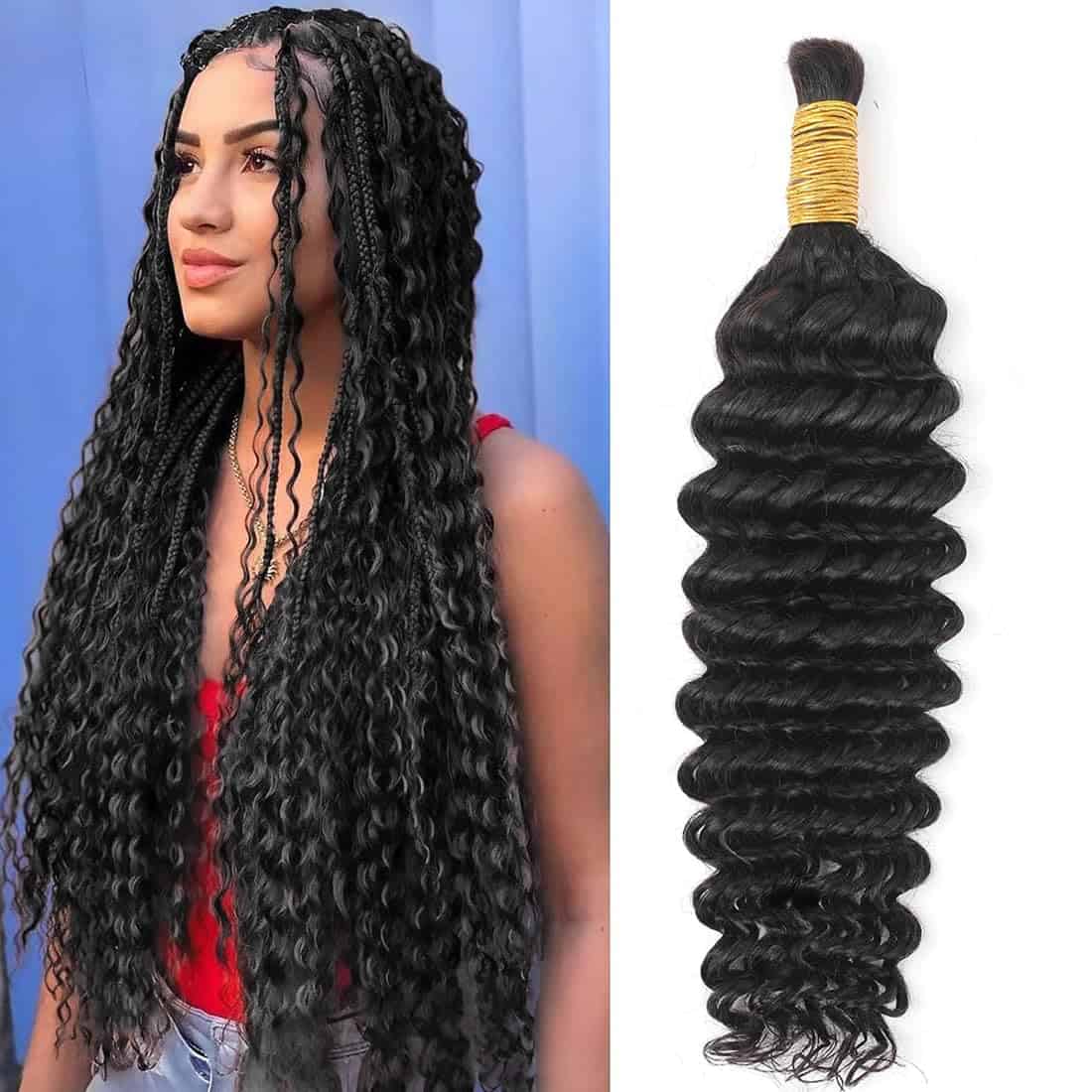 Extensiones de Cabello Humano para Trenzas Bohemias 12A 22