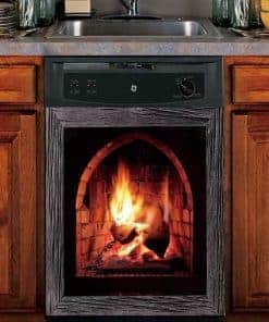 Imán de Lavavajillas con Patrón de Madera Rústica para