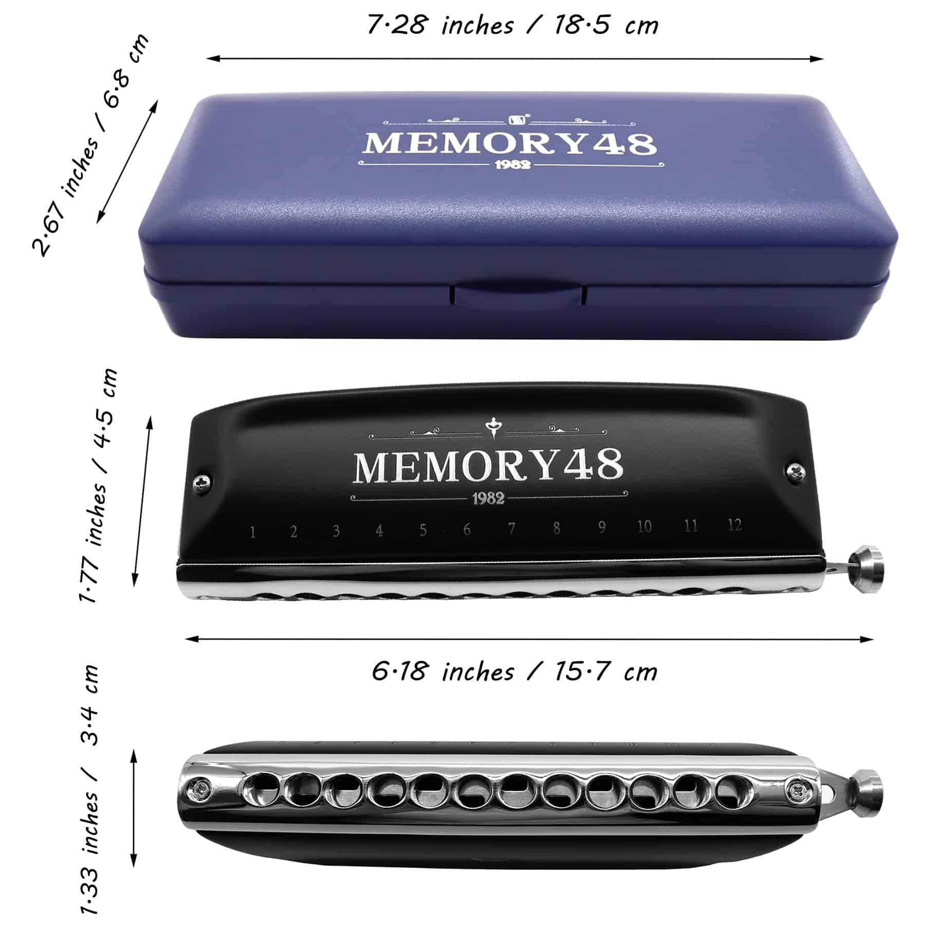 Armonica Cromática de 12 Agujeros 48 Tonos en Clave de Do - Imagen 4