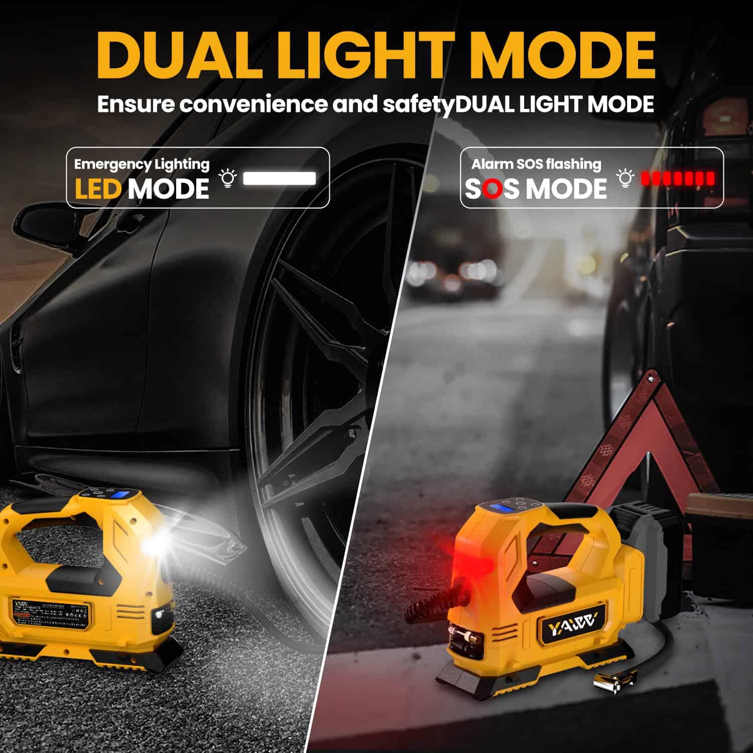 Inflador de neumáticos inalámbrico con compresor de aire - Imagen 7